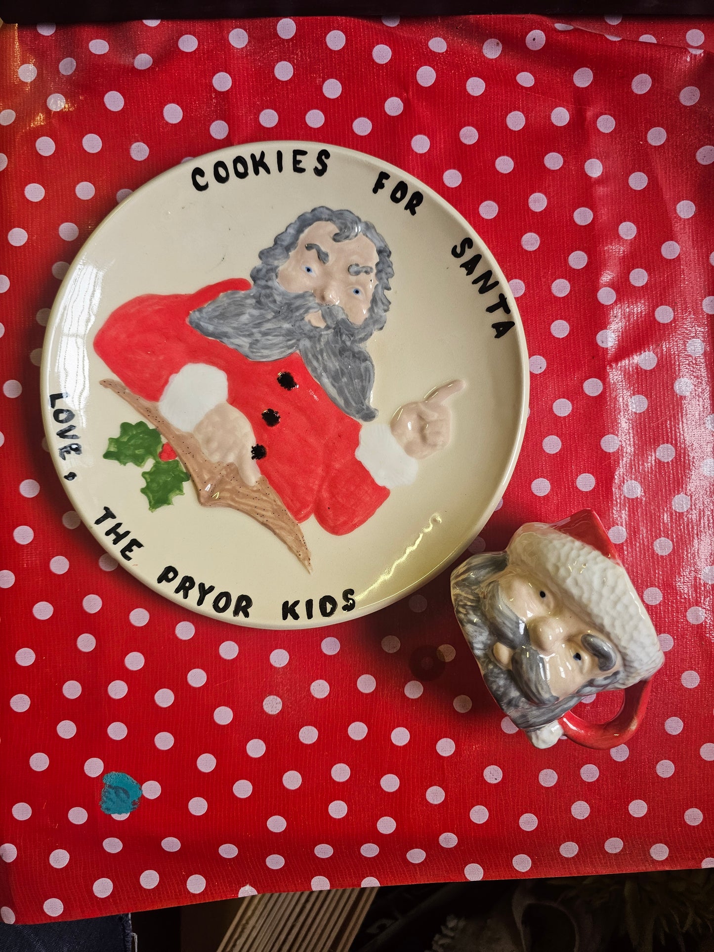 Personalized Santa cookies plate