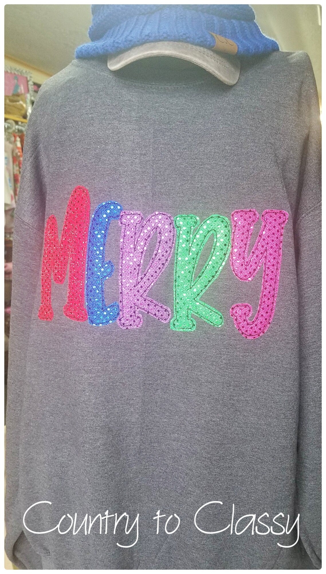Christmas sweatshirt, Merry sweatshirt, Christmas embroidery