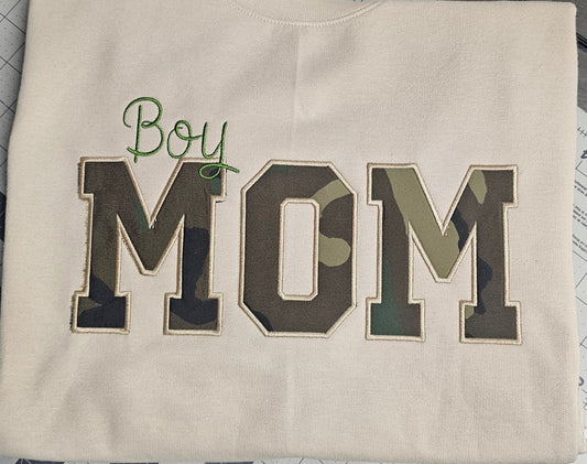 Boy Mama applique,Boy Mama sweatshirt