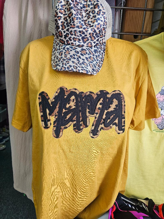 Cheetah Mama applique shirt