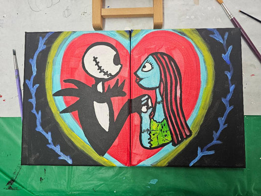 Date Night Jack and Sally Paintings class