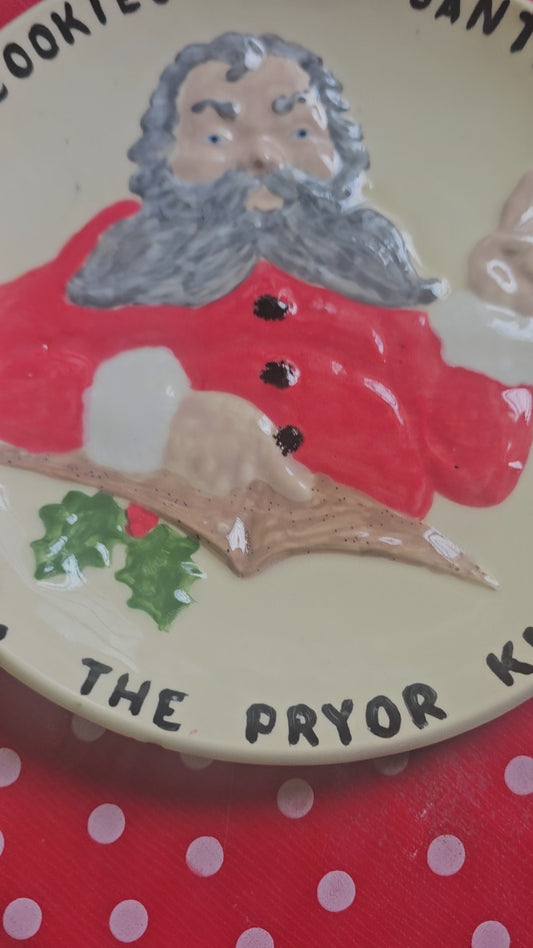 Personalized Santa cookies plate