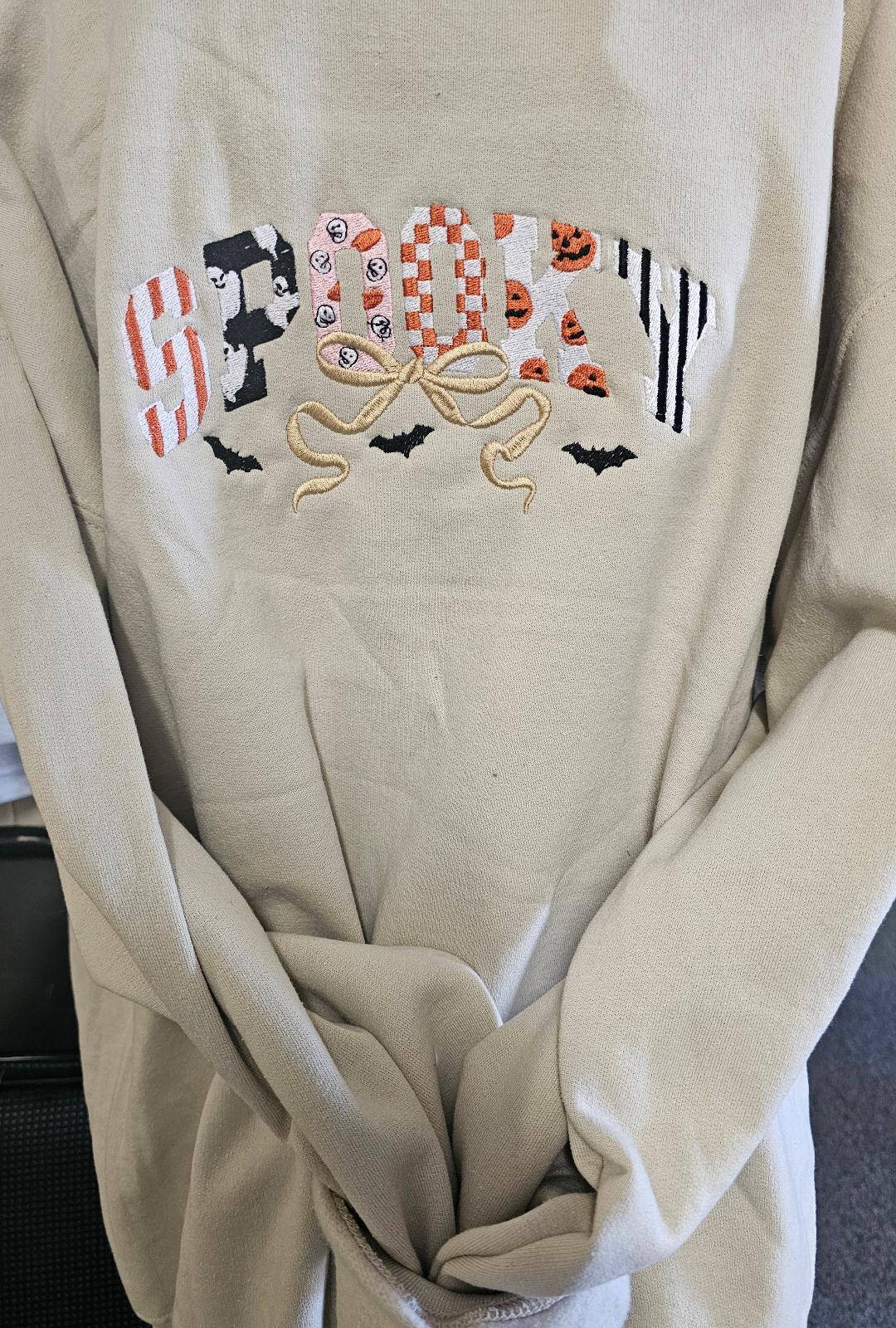 Halloween Spooky Embroidery shirt