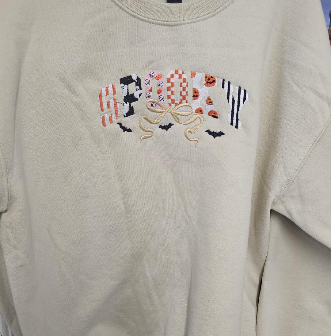 Halloween Spooky Embroidery shirt