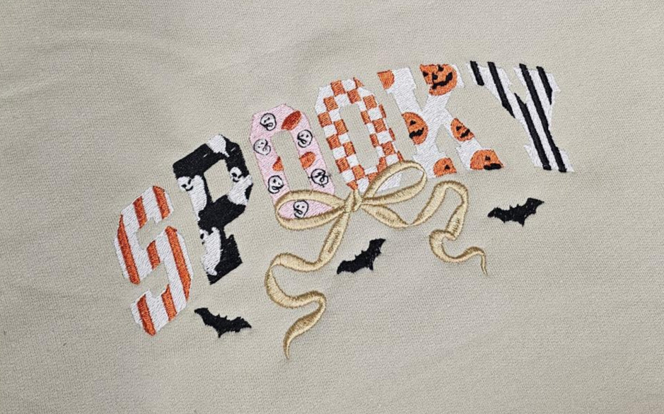 Halloween Spooky Embroidery shirt