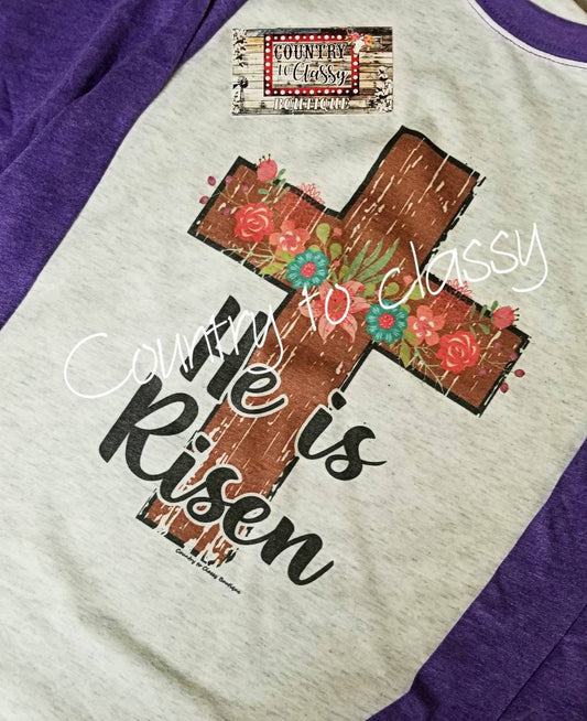 He is risen cross shirt, Easter shirt, Cross shirt