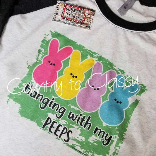 Hanging with my peeps, Easter shirt