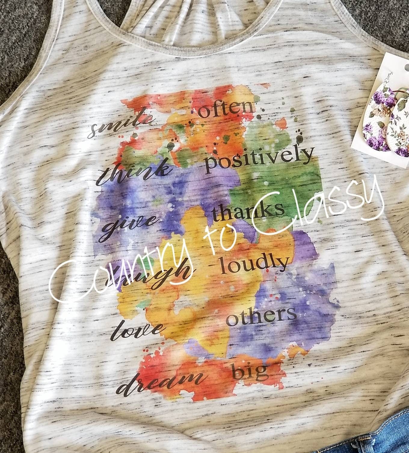 Smile often tank, Summer tank, Racer back tank