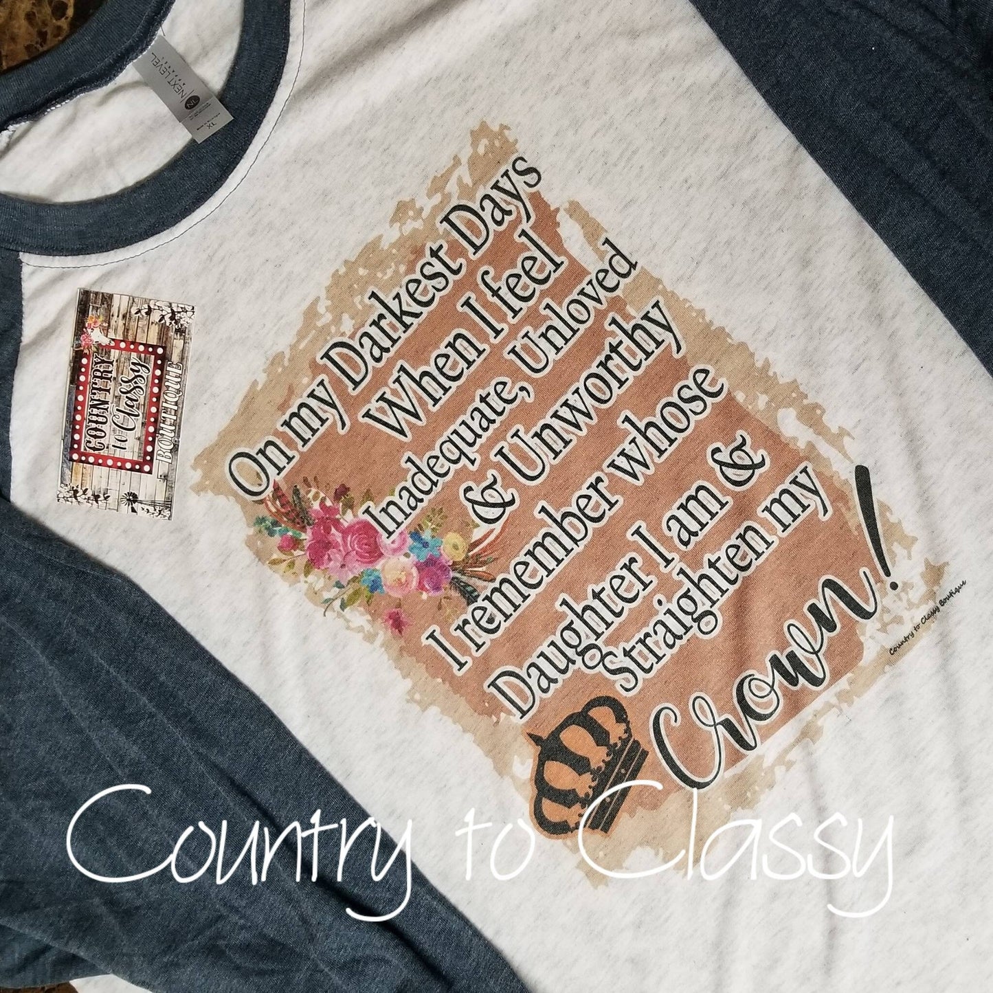 Christian shirt, Daughter of a King, Cute raglan