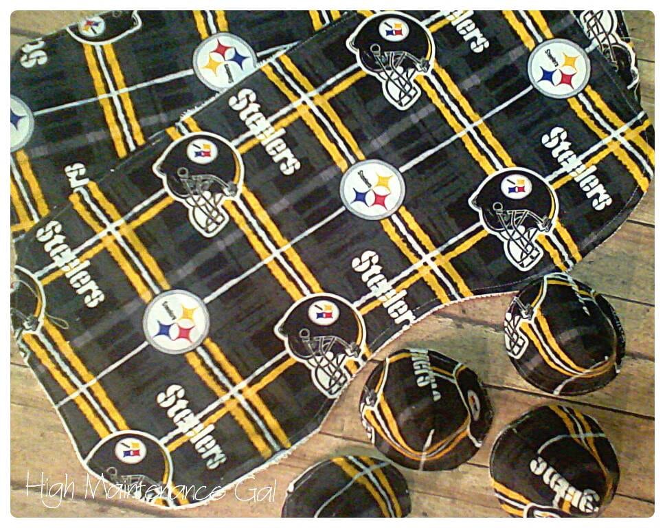 Football Teams, Baby Boy Gift Pack, Burp Rags and PPTS